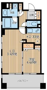 CITY SPIRE三ノ輪【7階】の間取り