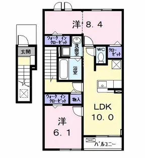 カーサみやびVIII【2階】の間取り