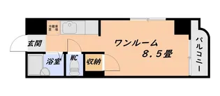 サンライズ鴨池【4階】の間取り