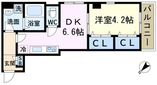 ビュノーラメゾン【1階】の間取り