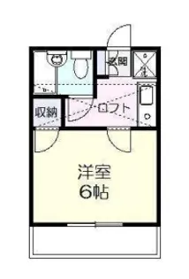 メロンメイト【2階】の間取り