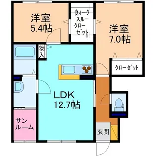 ヴィラ シャイネン【1階】の間取り