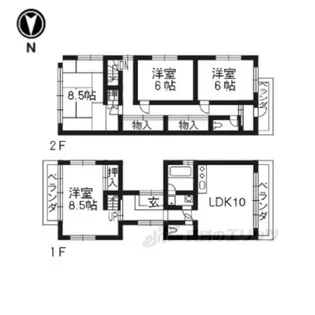 ハイツ五番館【5階】の間取り