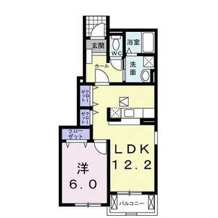 メリディオ A【1階】の間取り