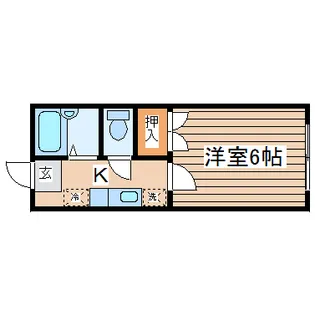 ハイツハーモニー【1階】の間取り