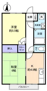 ディアフラッツIV【1階】の間取り