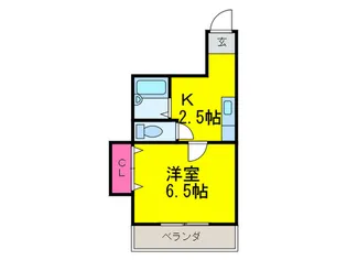 サンライズひらの【5階】の間取り