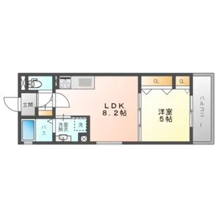 フォレストクリエオーレ城垣町弐番館【3階】の間取り