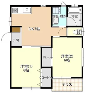 サンヒルつくば5【1階】の間取り