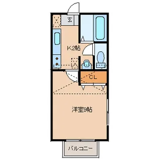 カサビエント弐番館【1階】の間取り