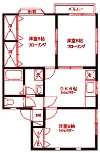 ヒルトップ六番館【2階】の間取り