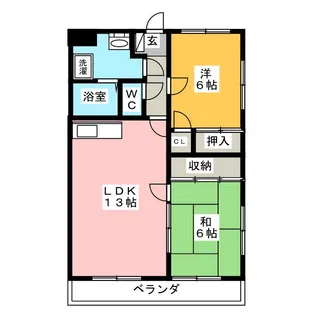 エーデルハイム【1階】の間取り