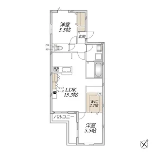 レザンテラス【3階】の間取り