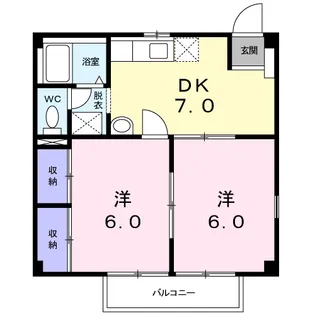 サウスタウンA【1階】の間取り