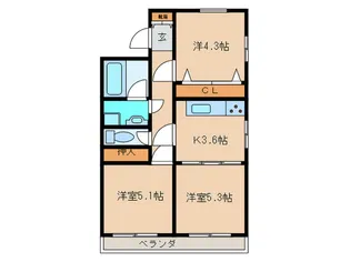 LA・MER21【4階】の間取り