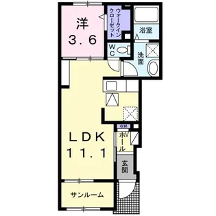 デリスドール II【1階】の間取り