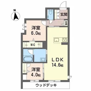 メゾンエール【1階】の間取り