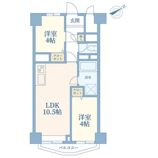 高輪ホワイトマンション【4階】の間取り