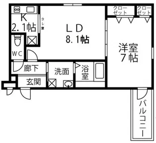 イノベーション鳳【1階】の間取り
