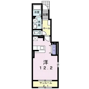エスポワールB【1階】の間取り