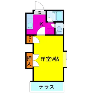 悠木コーポA【1階】の間取り