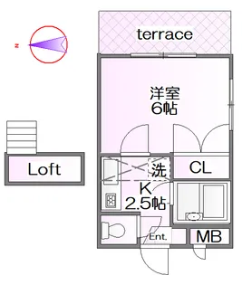 フジパレス行田弐番館【1階】の間取り