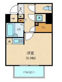 エルフラット新富町【1階】の間取り