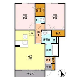 ヴェルドミール【1階】の間取り