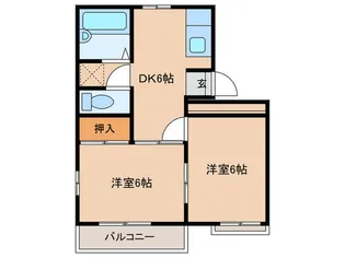 ベルハイツII【2階】の間取り