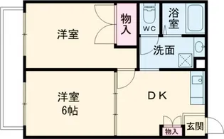 ホワイトローズI【2階】の間取り