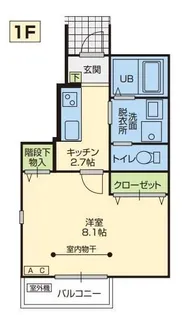 サンクレールB棟【1階】の間取り