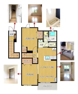 プロムナード・M(エム)II棟【2階】の間取り