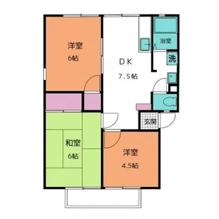 広島県福山市引野町2【アパート】の間取り