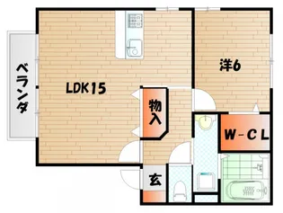 山口県下関市大字田倉【アパート】の間取り