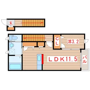 ブランドール銀杏町【2階】の間取り