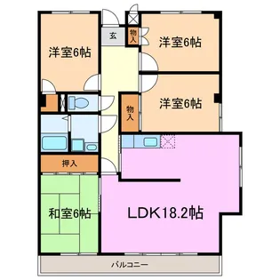 サンシャイン近藤【2階】の間取り