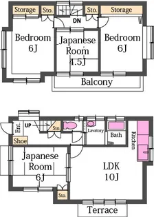 埼玉県東松山市大字野田【一戸建】の間取り