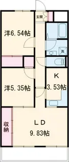 オーブドゥ長山【2階】の間取り