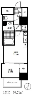 セレニテ神戸 ミラク【7階】の間取り