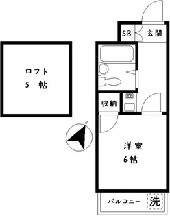 1Kの間取り画像