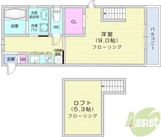 ブランニューY&S【1階】の間取り