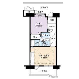 URアーバンラフレ虹ヶ丘東【2階】の間取り