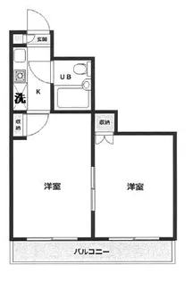 スカイコート白楽A棟【1階】の間取り