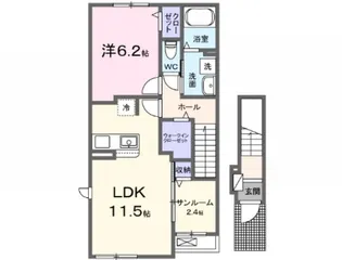 広島県呉市仁方本町1【アパート】の間取り