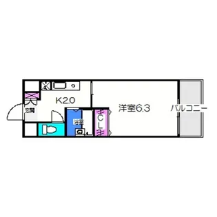 シュプレーム堺【4階】の間取り