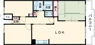 グリーンヴィラ御領【4階】の間取り