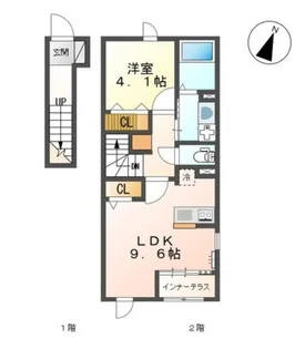 広島県福山市新涯町4【アパート】の間取り