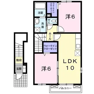ジュネス・マロンA【2階】の間取り
