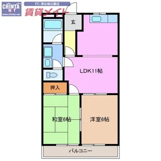 ブラウンヒルズ【1階】の間取り