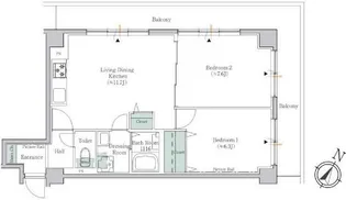 brookside Suitengu-mae【ブルックサイド水天宮前】【4階】の間取り